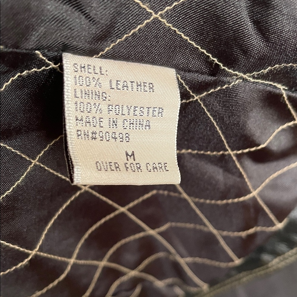 Women's Black Leather Blazer with Contrast Stitching - Picture 3 of 9